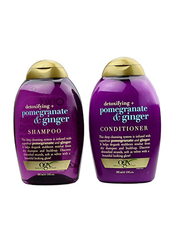 OGX Detoxifying & Pomegranate Ginger Shampoo and Conditioner Set for All Hair Types, 2 Pieces
OGX Detoxifying & Pomegranate Ginger Shampoo and Conditioner Set for All Hair Types, 2 Pieces