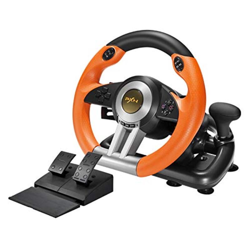 Pxn V3II PC USB Car Race Game Steering Wheel with Pedals for Windows PC/PS3/PS4/Xbox One/Nintendo Switch, Orange/Black
Pxn V3II PC USB Car Race Game Steering Wheel with Pedals for Windows PC/PS3/PS4/Xbox One/Nintendo Switch, Orange/Black