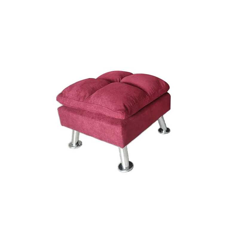 Danube Home Carissa Fabric Ottoman, Red