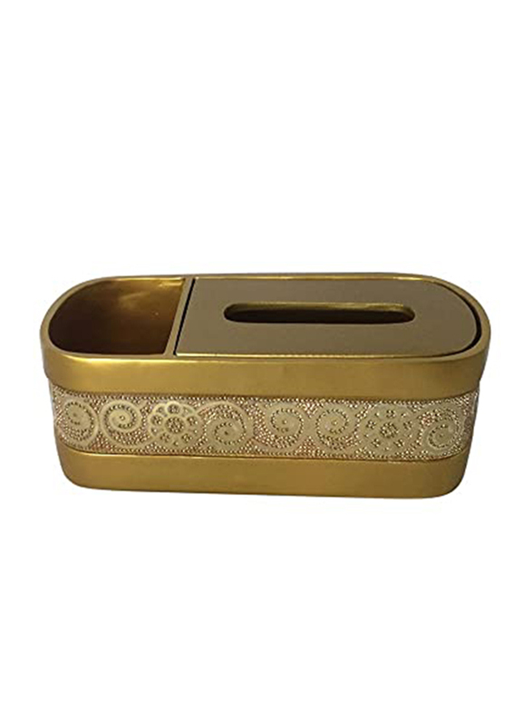 Danube Home Zuri Tissue Box, Gold