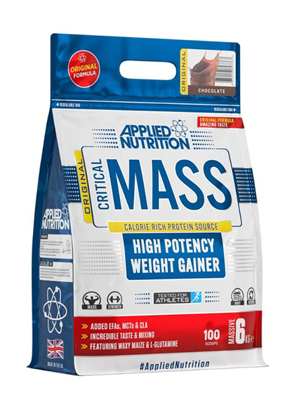 Applied Nutrition Original Formula Critical Mass High Potency Weight Gainer, 6 KG, Chocolate
Applied Nutrition Original Formula Critical Mass High Potency Weight Gainer, 6 KG, Chocolate