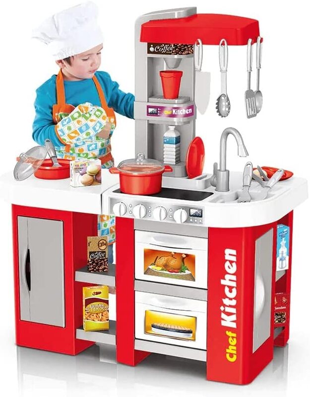 Toy Land Multifunction Role Play Water Spraying Kitchen Set with Light and Sound, 53 Pieces, Ages 3+
Toy Land Multifunction Role Play Water Spraying Kitchen Set with Light and Sound, 53 Pieces, Ages 3+