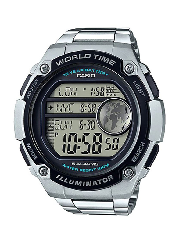 Casio Youth Digital Watch for Men with Stainless Steel Band, Water Resistant, AE-3000WD-1AVDF, Silver/Grey-Black
Casio Youth Digital Watch for Men with Stainless Steel Band, Water Resistant, AE-3000WD-1AVDF, Silver/Grey-Black