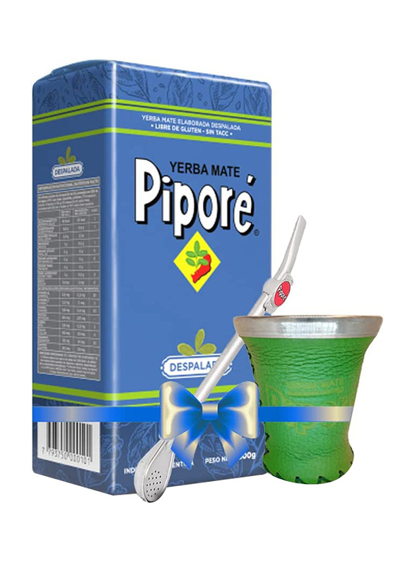 Pipore Yerba Mate Despalada Flavour with Traditional Design Leather Wrapped Stainless Cup & Bombilla Combo Set, 500g
Pipore Yerba Mate Despalada Flavour with Traditional Design Leather Wrapped Stainless Cup & Bombilla Combo Set, 500g