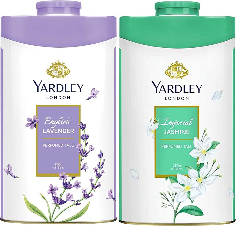 Yardley London English Lavender + Imperial Jasmine Floral Talcum Powder Set, 2 x 250gm, White
Yardley London English Lavender + Imperial Jasmine Floral Talcum Powder Set, 2 x 250gm, White