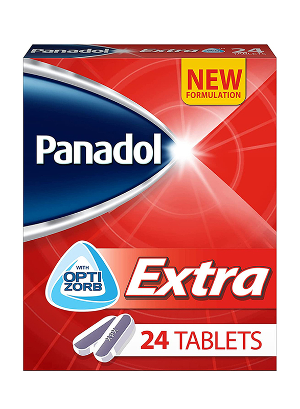 Panadol Extra with Optizorb for Fast Pain Relief for Headaches Toothaches & Period Pain, 24 Tablets
Panadol Extra with Optizorb for Fast Pain Relief for Headaches Toothaches & Period Pain, 24 Tablets