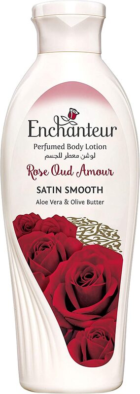 Enchanteur Satin Smooth Rose Oud Amour Lotion with Aloe Vera & Olive Butter for Satin Smooth Skin, 250ml
Enchanteur Satin Smooth Rose Oud Amour Lotion with Aloe Vera & Olive Butter for Satin Smooth Skin, 250ml