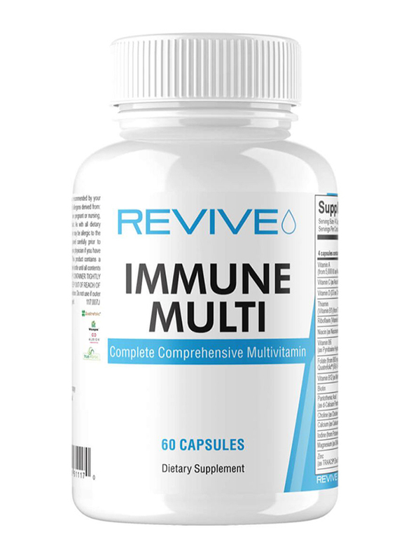 Revive MD Middle East Revive Immune Multi Complete Comprehensive Multivitamin Dietary Supplement, 60 Capsules
Revive MD Middle East Revive Immune Multi Complete Comprehensive Multivitamin Dietary Supplement, 60 Capsules