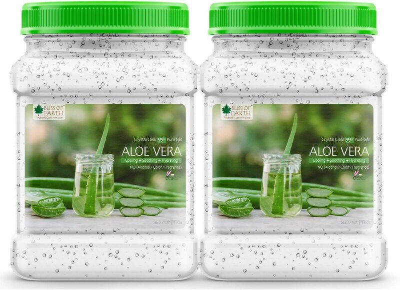 Bliss of Earth 99% Pure Crystal Clear Aloe Vera Gel for Face and Hair, 2 x 1Kg
Bliss of Earth 99% Pure Crystal Clear Aloe Vera Gel for Face and Hair, 2 x 1Kg