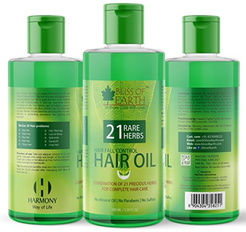 Bliss of Earth Hair Fall Control Hair Oil with 21 Rare Herbs for All Hair Types, 100ml
Bliss of Earth Hair Fall Control Hair Oil with 21 Rare Herbs for All Hair Types, 100ml