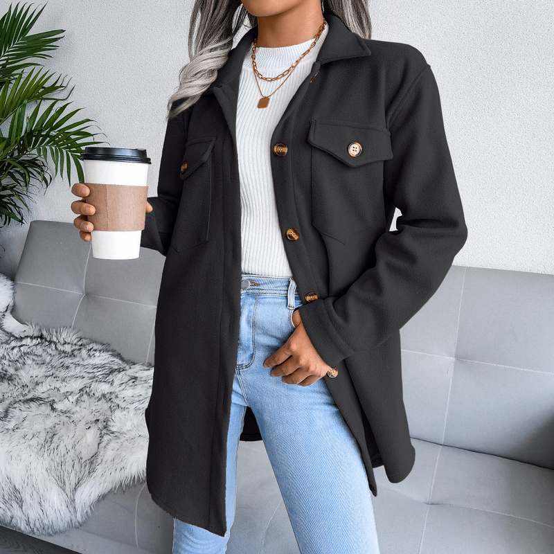 Dinazah Long Sleeve and Collared Neck Casual Shirt Jacket for Women, Extra Large, Black
Dinazah Long Sleeve and Collared Neck Casual Shirt Jacket for Women, Extra Large, Black