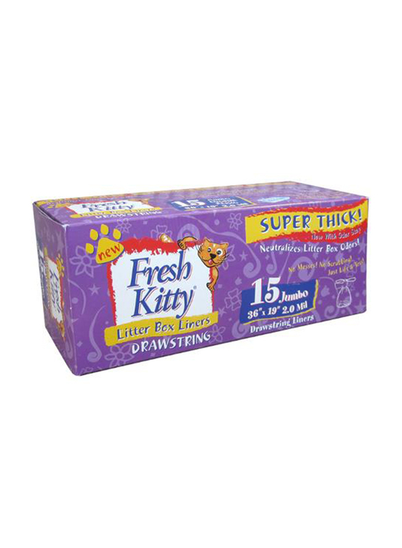 Royal Pet Fresh Kitty Drawstring Litter Box Liners for Cats, 12-Pieces, Jumbo, Multicolour
Royal Pet Fresh Kitty Drawstring Litter Box Liners for Cats, 12-Pieces, Jumbo, Multicolour