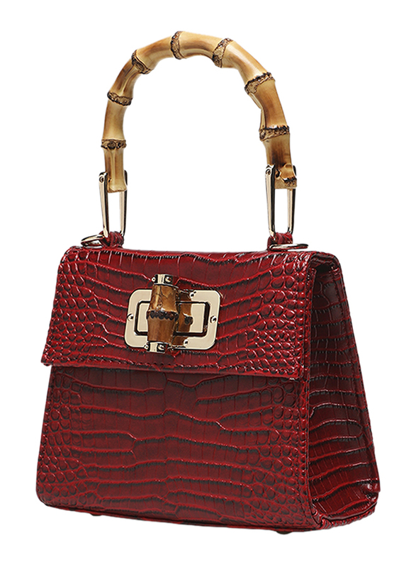 Couture Labs Couturelabs Rory Crocodile Skin Textured Satchel Bag for Women, Wine Red
Couture Labs Couturelabs Rory Crocodile Skin Textured Satchel Bag for Women, Wine Red