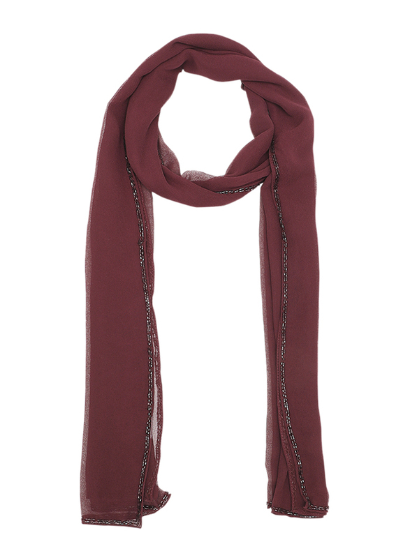 Couture Labs Couturelabs Maella Rectangular Scarf with Beaded Borders for Women, Maroon
Couture Labs Couturelabs Maella Rectangular Scarf with Beaded Borders for Women, Maroon