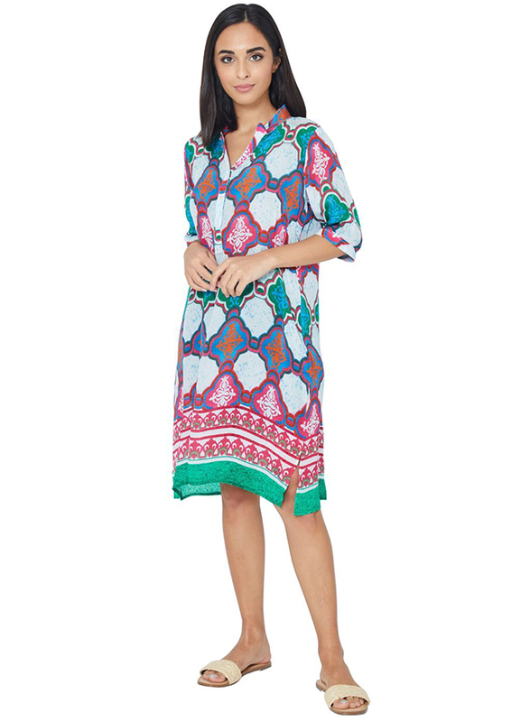 Couture Labs Couturelabs Sabrina Moroccon Nights V-Neck 3/4 Three-Quarter Sleeve Floral Print Midi Dress, Medium, Multicolour
Couture Labs Couturelabs Sabrina Moroccon Nights V-Neck 3/4 Three-Quarter Sleeve Floral Print Midi Dress, Medium, Multicolour