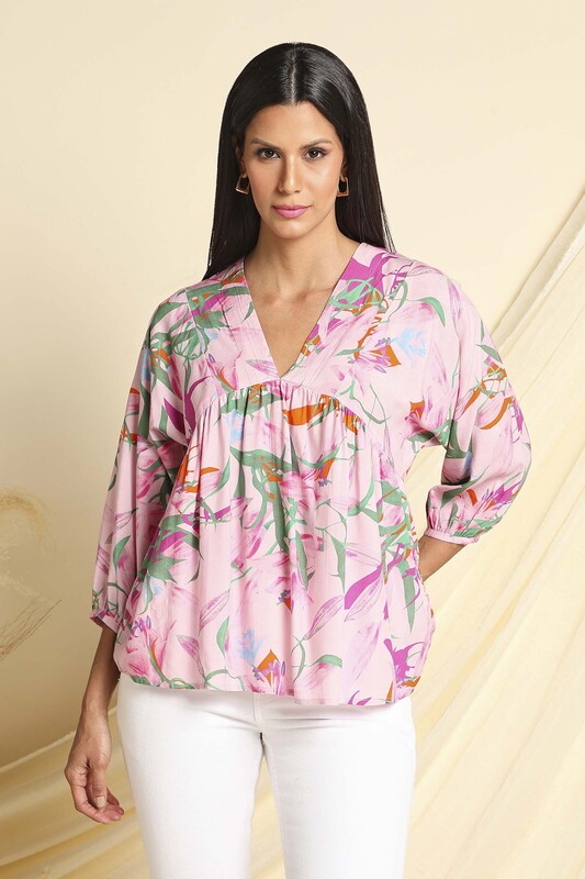 Couture Labs Couturelabs Viola Elbow Sleeve V-Neck Modern Mosiac Floral Print Blouse for Women, Double Extra Large, Pink
Couture Labs Couturelabs Viola Elbow Sleeve V-Neck Modern Mosiac Floral Print Blouse for Women, Double Extra Large, Pink