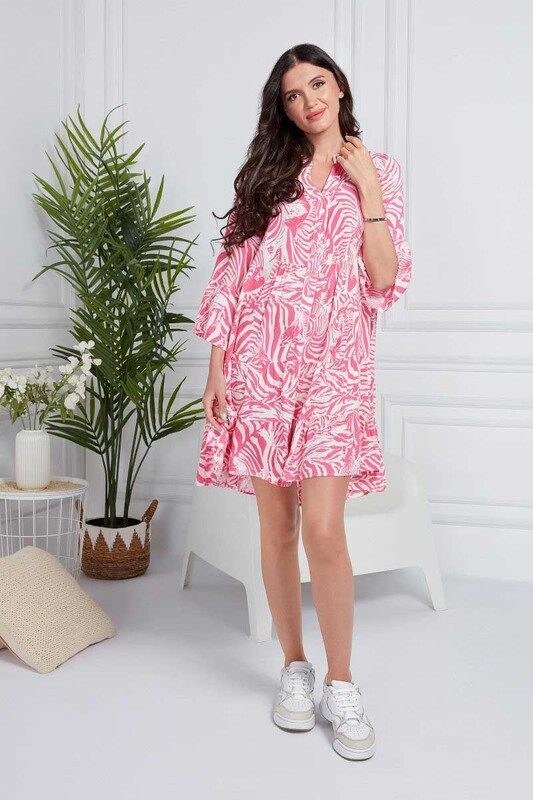 Couture Labs Couturelabs Raisa-P Zahara Stand V-Neck Short Sleeve Zebra Design Mini Dress, Small, Pink
Couture Labs Couturelabs Raisa-P Zahara Stand V-Neck Short Sleeve Zebra Design Mini Dress, Small, Pink