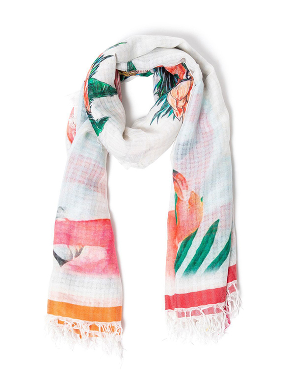 Other brand Couturelabs Asmara Flamingo Print Silk Blend Scarf for Women, White/Pink/Green
Other brand Couturelabs Asmara Flamingo Print Silk Blend Scarf for Women, White/Pink/Green