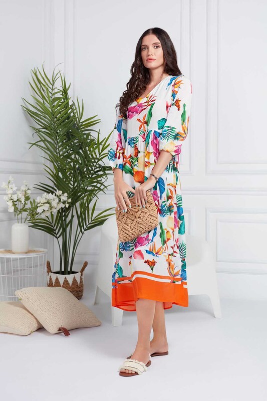 Couture Labs Couturelabs Stella Holiday in Ibiza V-Neck Elbow Sleeve Floral Print Midi Dress, Medium, Multicolour
Couture Labs Couturelabs Stella Holiday in Ibiza V-Neck Elbow Sleeve Floral Print Midi Dress, Medium, Multicolour