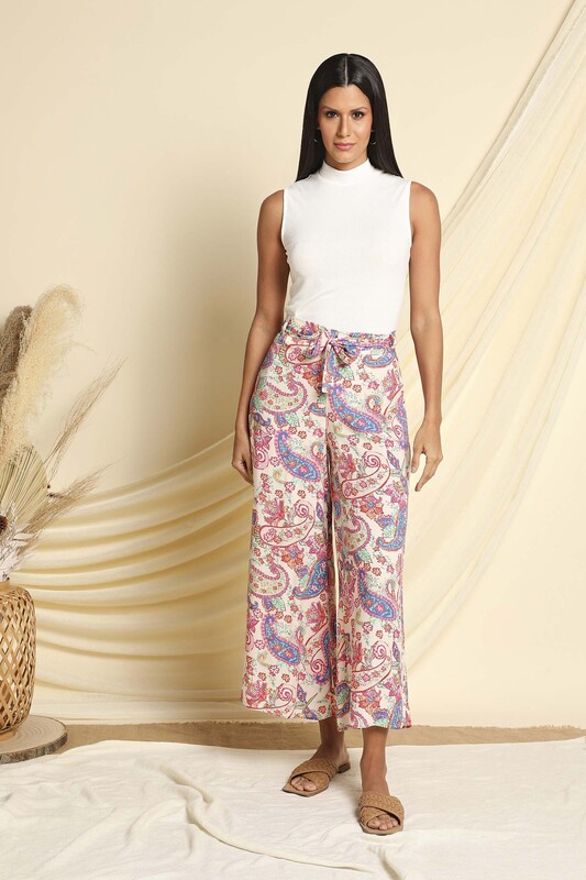 Couturelabs Roberta Viscose Ankle Length Paisley Print Pants for Women, Large, Multicolour
Couturelabs Roberta Viscose Ankle Length Paisley Print Pants for Women, Large, Multicolour