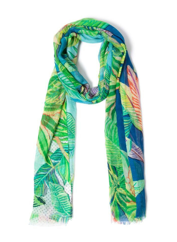 Other brand Couturelabs Emalia Jungle Print Silk Blend Scarf for Women, Green/Blue
Other brand Couturelabs Emalia Jungle Print Silk Blend Scarf for Women, Green/Blue