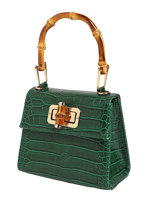 Couture Labs Couturelabs Halo Crocodile Skin Bamboo Satchel Bag for Women, Green
Couture Labs Couturelabs Halo Crocodile Skin Bamboo Satchel Bag for Women, Green