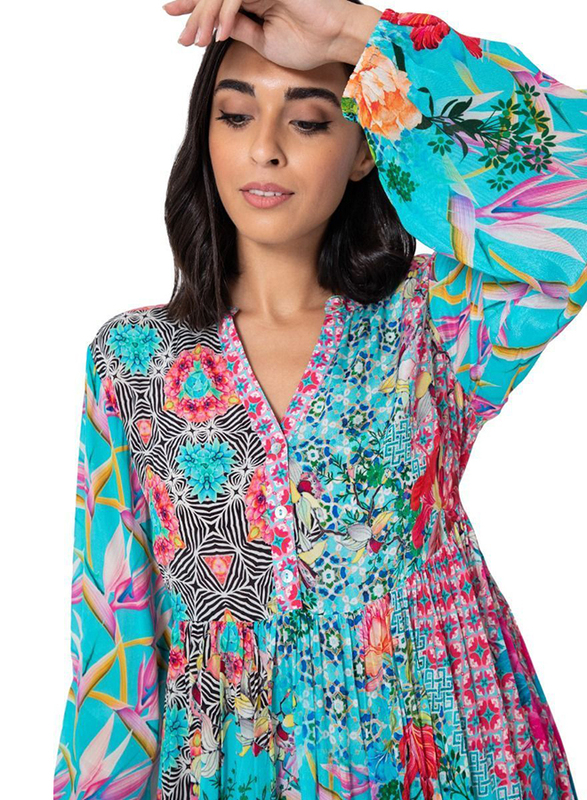 Couture Labs Couturelabs Coraline Tropical Sunrise V-Neck Long Sleeve Floral Printed Maxi Dress, Multicolour
Couture Labs Couturelabs Coraline Tropical Sunrise V-Neck Long Sleeve Floral Printed Maxi Dress, Multicolour