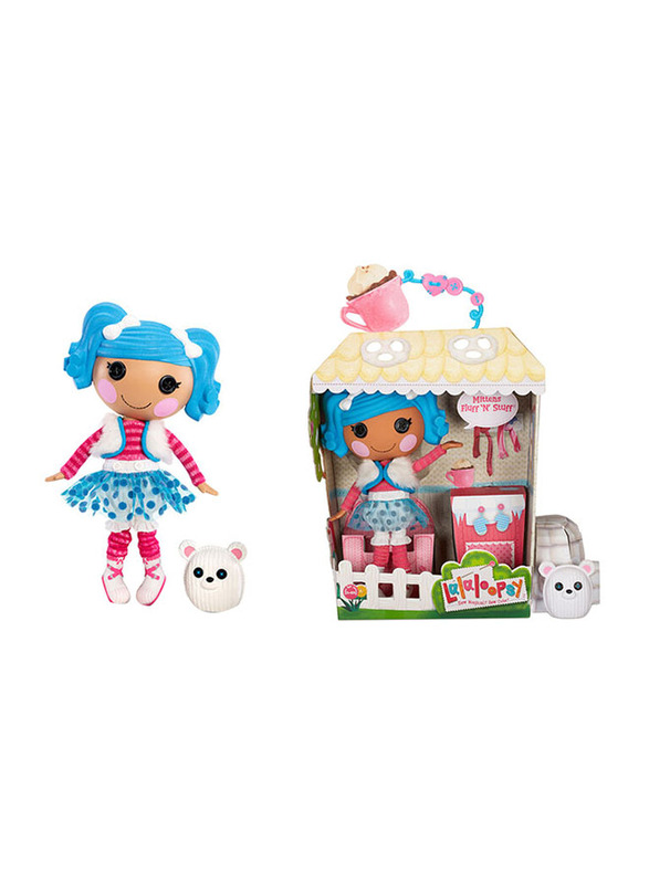 Lalaloopsy Mittens Fluff 'N' Stuff Large Doll with Pet, 13-inch, Ages 3+, Multicolour