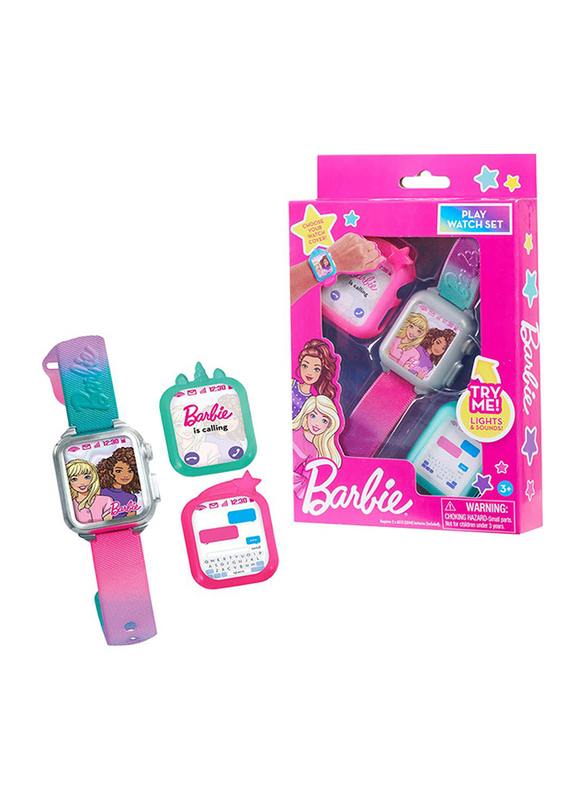Barbie Replaceable Cover with Lights & Sounds Play Watch Set, 3 Pieces, Ages 3+
Barbie Replaceable Cover with Lights & Sounds Play Watch Set, 3 Pieces, Ages 3+