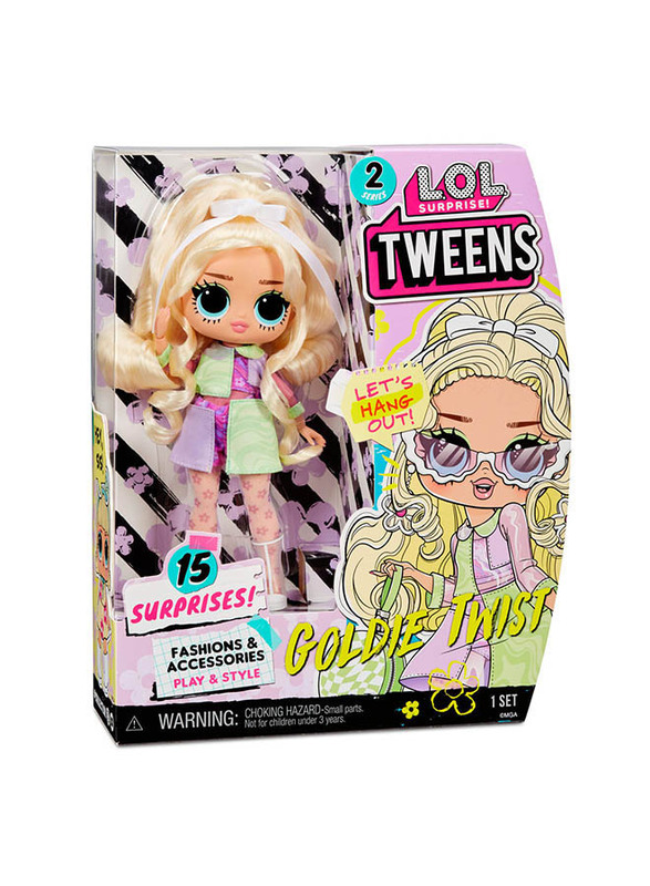 L.O.L. Surprise! Tweens S2 6" Goldie Twist with 15 Surprises Including Pink Outfit and Accessories, For Ages, 4+ Years
L.O.L. Surprise! Tweens S2 6" Goldie Twist with 15 Surprises Including Pink Outfit and Accessories, For Ages, 4+ Years