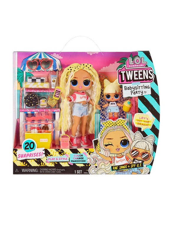 LOL Surprise Tweens with Rae Sands Tots Baby Sitters and SPF Q.T., Ages 4+, Multicolour
LOL Surprise Tweens with Rae Sands Tots Baby Sitters and SPF Q.T., Ages 4+, Multicolour