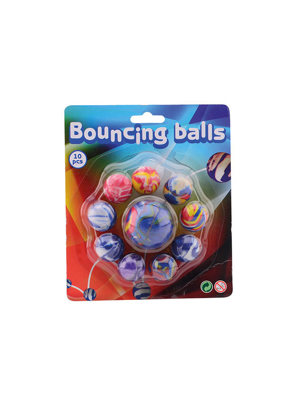 John Toys Hi Bounce Ball Set, 10 Pieces, Ages 3+