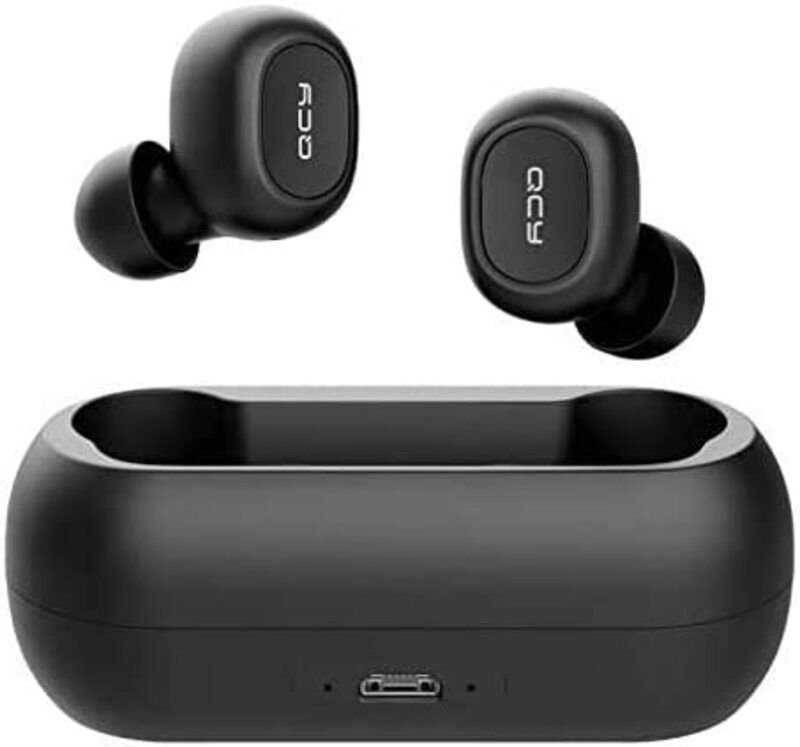 QCY T1C True Wireless Earbuds Noise Cancelling Microphone Sweatproof Stereo InEar Headset Lightweight Earphone Deep Bass Bluetooth 5.0 Type C, Black
QCY T1C True Wireless Earbuds Noise Cancelling Microphone Sweatproof Stereo InEar Headset Lightweight Earphone Deep Bass Bluetooth 5.0 Type C, Black