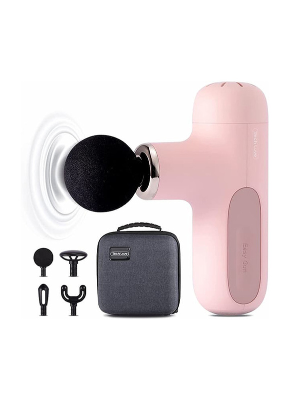 Techlove Mini Massager Portable Massage Gun With 4 Different Head Massager, Pink
Techlove Mini Massager Portable Massage Gun With 4 Different Head Massager, Pink