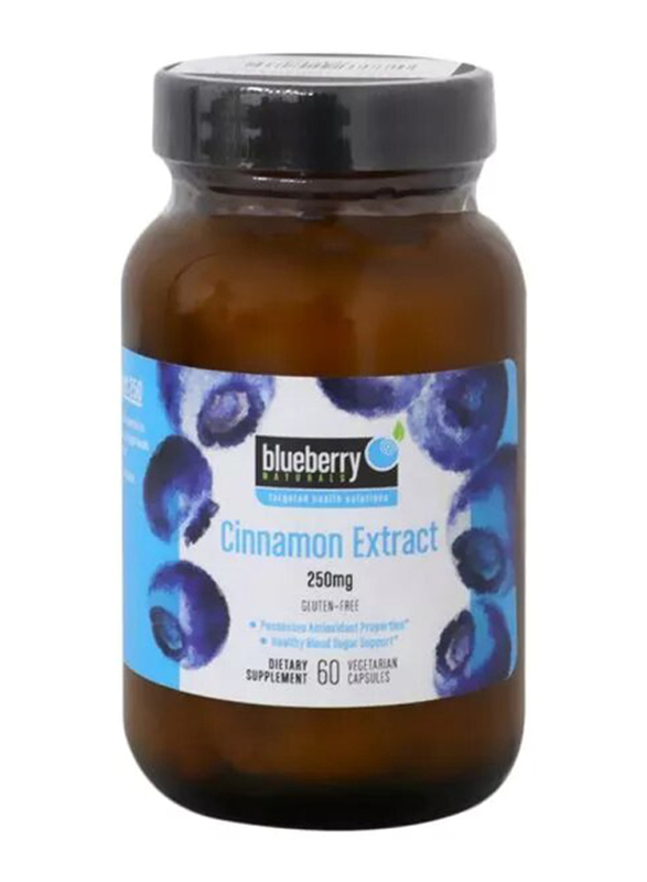Blueberry Naturals Cinnamon Extract Dietary Supplement, 250mg, B4676, 60 Vegetarian Capsules
Blueberry Naturals Cinnamon Extract Dietary Supplement, 250mg, B4676, 60 Vegetarian Capsules