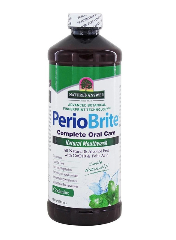 Nature's Answer Perio Brite Complete Oral Care Coolmint Natural Mouthwash, 480ml
Nature's Answer Perio Brite Complete Oral Care Coolmint Natural Mouthwash, 480ml