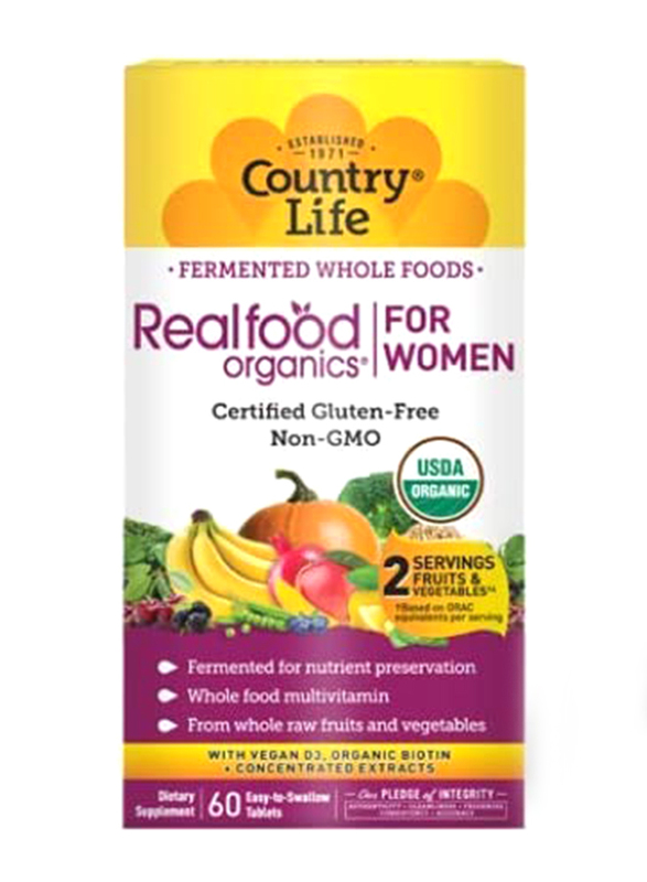 Country Life Realfood Organics Women's Daily Nutrition Dietary Supplement, 60 Tablets
Country Life Realfood Organics Women's Daily Nutrition Dietary Supplement, 60 Tablets