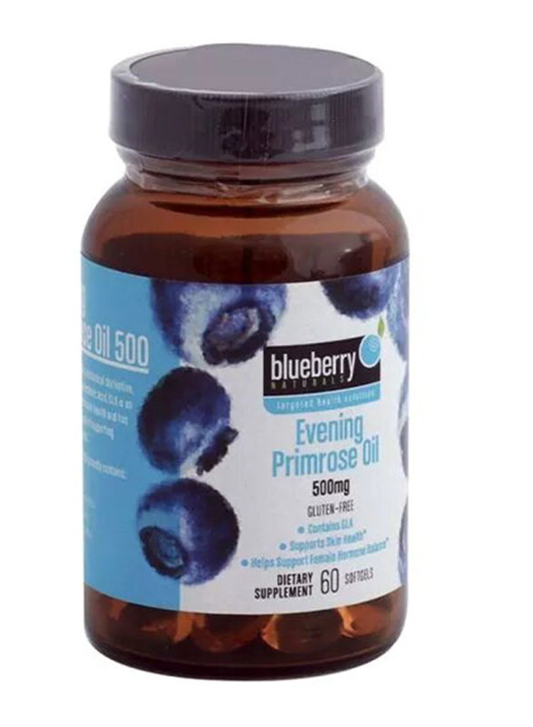 Blueberry Naturals Evening Primrose Oil Dietary Supplement, 500mg, B4607, 60 Softgels
Blueberry Naturals Evening Primrose Oil Dietary Supplement, 500mg, B4607, 60 Softgels