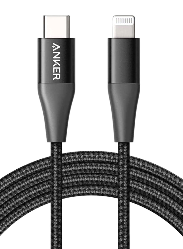 Anker 1.8-Meter Powerline+ II Lightning Cable, Lightning to USB Type-C for Apple Device, AKA8653H11, Black
Anker 1.8-Meter Powerline+ II Lightning Cable, Lightning to USB Type-C for Apple Device, AKA8653H11, Black