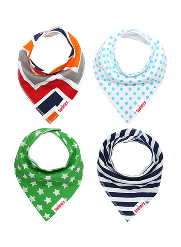 Eazy Kids 4-Pieces Organic Cotton Bandana Bibs Set, Stars/Ships, Green/Black/White
Eazy Kids 4-Pieces Organic Cotton Bandana Bibs Set, Stars/Ships, Green/Black/White