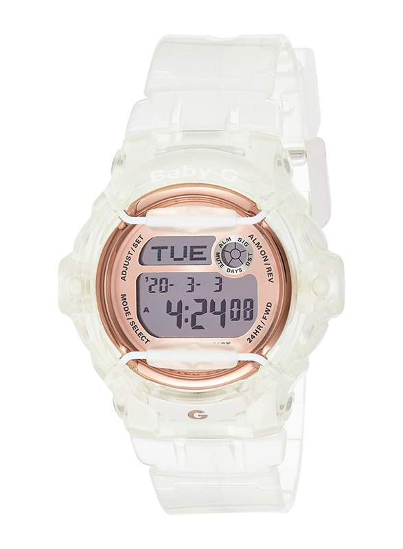 Casio G-Shock Digital Watch for Women with Resin Band, Water Resistant, BG-169G-7BDR, White/Rose Gold
Casio G-Shock Digital Watch for Women with Resin Band, Water Resistant, BG-169G-7BDR, White/Rose Gold