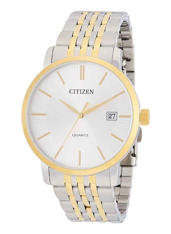 Citizen Analog Watch for Men with Stainless Steel Band, Water Resistant, DZ0044-50A, Silver/Gold-White
Citizen Analog Watch for Men with Stainless Steel Band, Water Resistant, DZ0044-50A, Silver/Gold-White