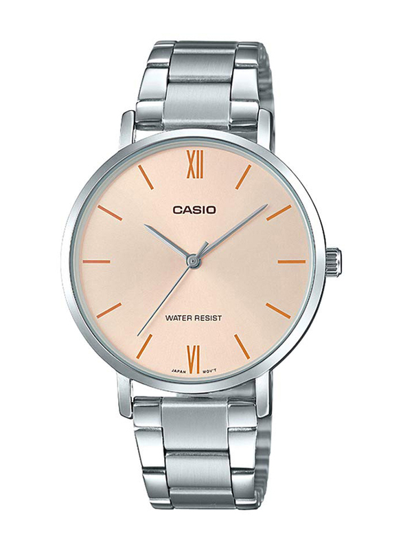 Casio Analog Watch for Women with Stainless Steel Band, Water Resistant, LTP-VT01D-4B2UDF, Silver-Pink
Casio Analog Watch for Women with Stainless Steel Band, Water Resistant, LTP-VT01D-4B2UDF, Silver-Pink