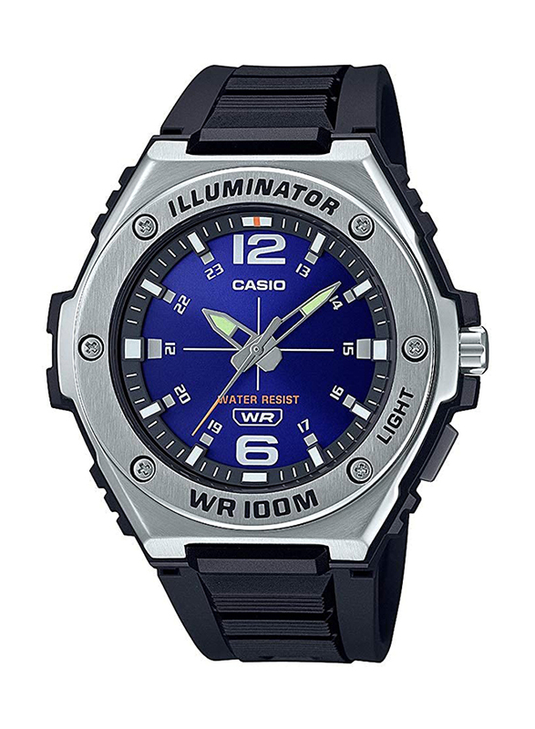Casio Illuminator Analog Watch for Men with Plastic Band, Water Resistant, MWA-100H-2AVDF, Black-Blue
Casio Illuminator Analog Watch for Men with Plastic Band, Water Resistant, MWA-100H-2AVDF, Black-Blue