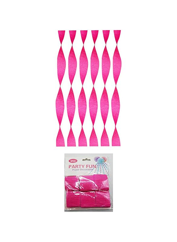 Party Fun Crinkled Crepe Paper Rolls for Party Decoration, 5 x 230cm, 6 Pieces, Pink
Party Fun Crinkled Crepe Paper Rolls for Party Decoration, 5 x 230cm, 6 Pieces, Pink