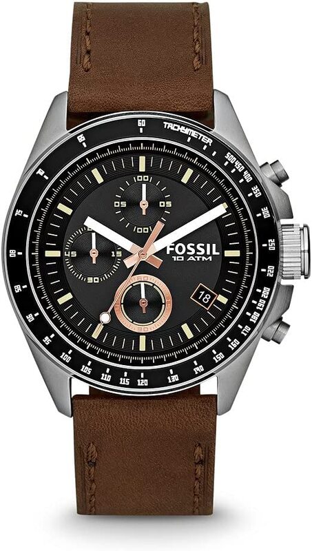 Fossil Decker Analog Watch for Men with Leather Genuine Band, Water Resistant and Chronograph, CH2885, Black-Brown
Fossil Decker Analog Watch for Men with Leather Genuine Band, Water Resistant and Chronograph, CH2885, Black-Brown