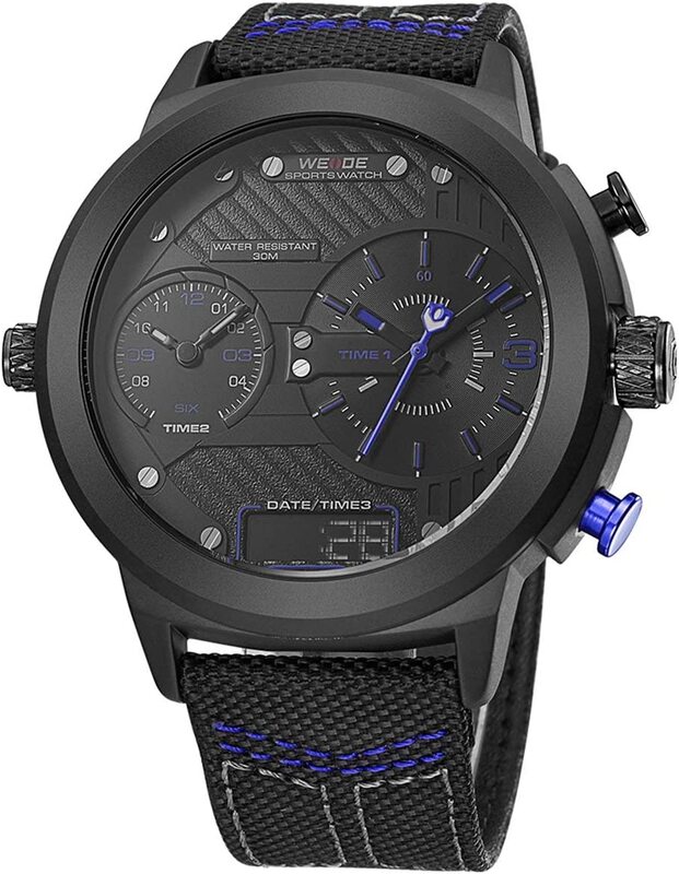 Weide Analog Watch for Men with Leather Genuine Band, Chronograph, WH6405-1C, Black
Weide Analog Watch for Men with Leather Genuine Band, Chronograph, WH6405-1C, Black