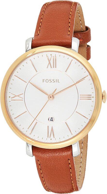 Fossil Analog Watch for Women with Leather Genuine Band, Water Resistant, ES3842, White-Brown
Fossil Analog Watch for Women with Leather Genuine Band, Water Resistant, ES3842, White-Brown