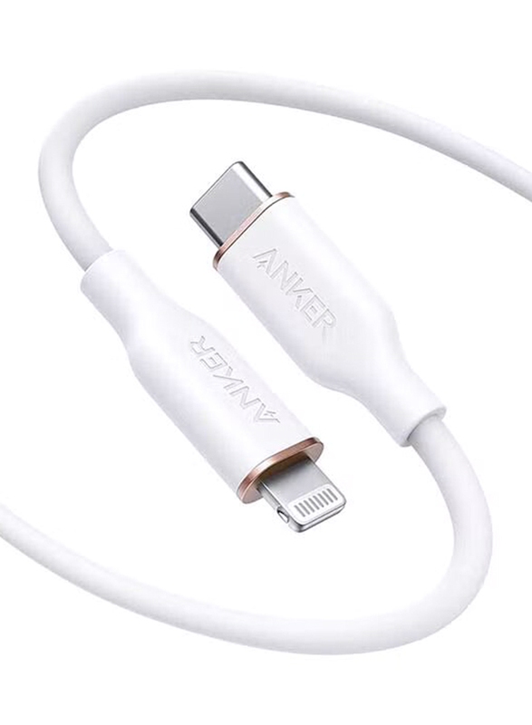 Anker 3-Feet PowerLine III Flow USB-C Connector Cable, Lightning to USB Type-C, AN.A8662H21.WT, White
Anker 3-Feet PowerLine III Flow USB-C Connector Cable, Lightning to USB Type-C, AN.A8662H21.WT, White
