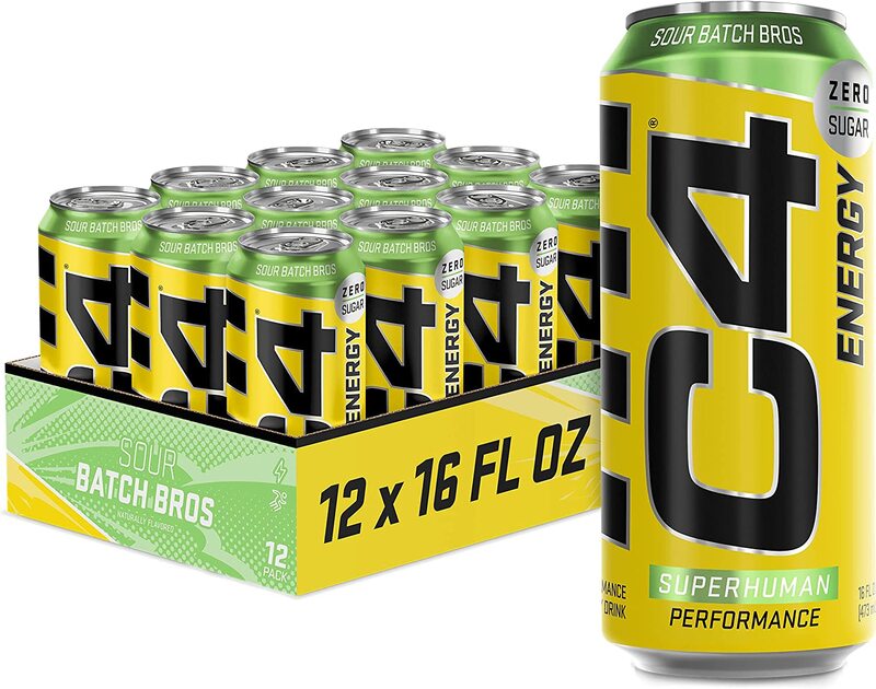 Cellucor C4 Sour Batch Bros Original Carbonated Zero Sugar Energy Pre Workout Drink, 12 x 16oz
Cellucor C4 Sour Batch Bros Original Carbonated Zero Sugar Energy Pre Workout Drink, 12 x 16oz